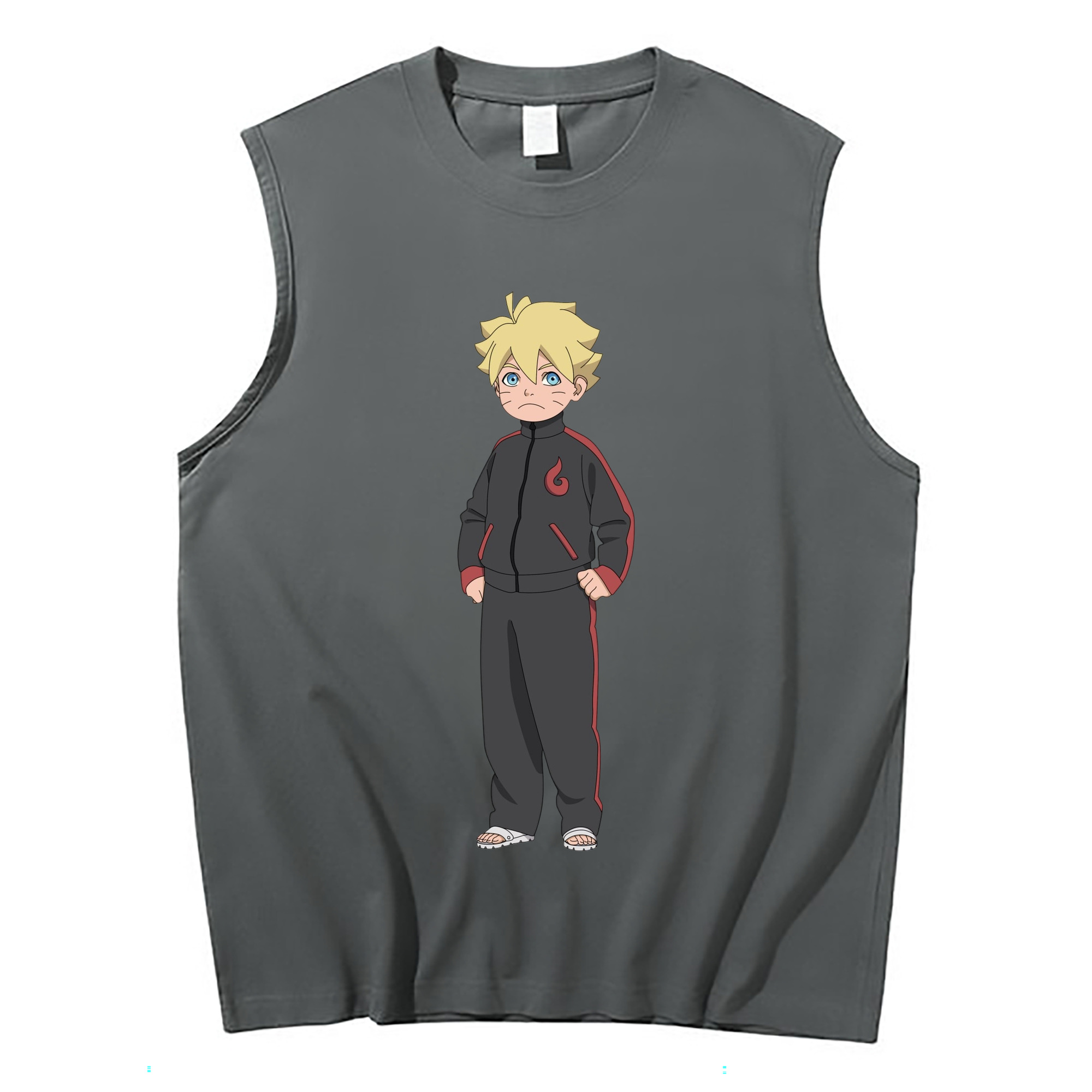 （画像用） NARUTO -ナルト- うずまき ボルト Uzumaki Boruto コットン100％タンクトップ（フロントプリント）